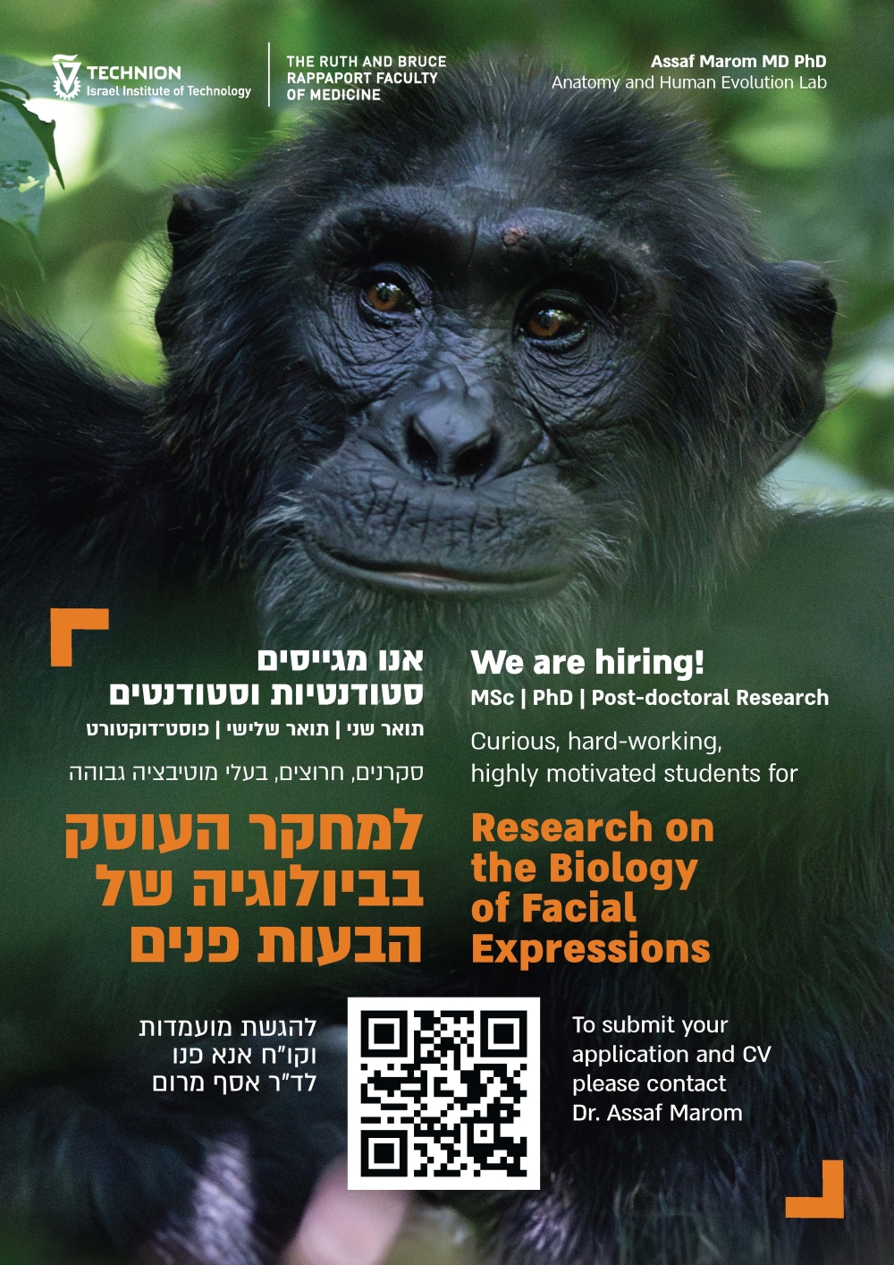  Positions for Biology of Facial Expressions Lab